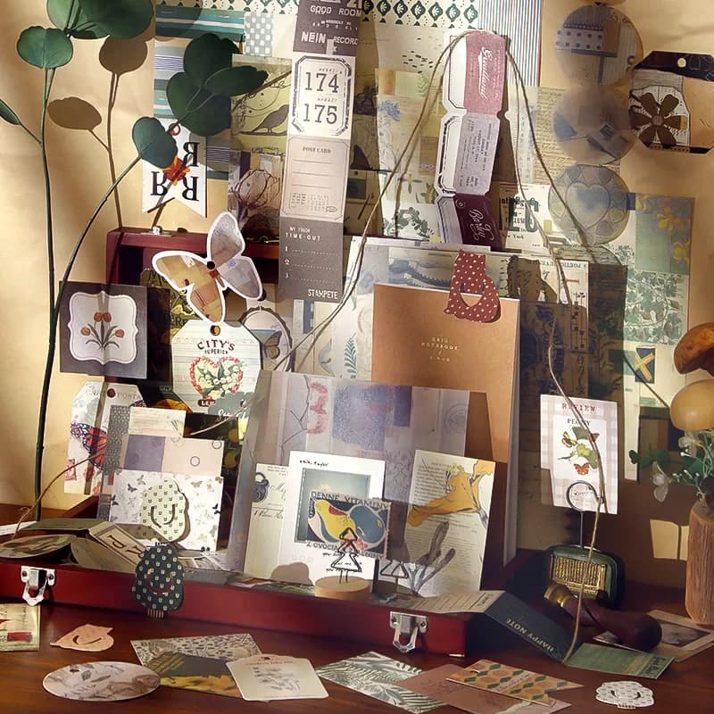 Journamm 86 قطعة/الحزمة، سكرابوكينغ DIY، حزمة كولاج، مجلة، ملصقات ديكور، مواد ورقية، عدة جماليات قرطاسية - 2