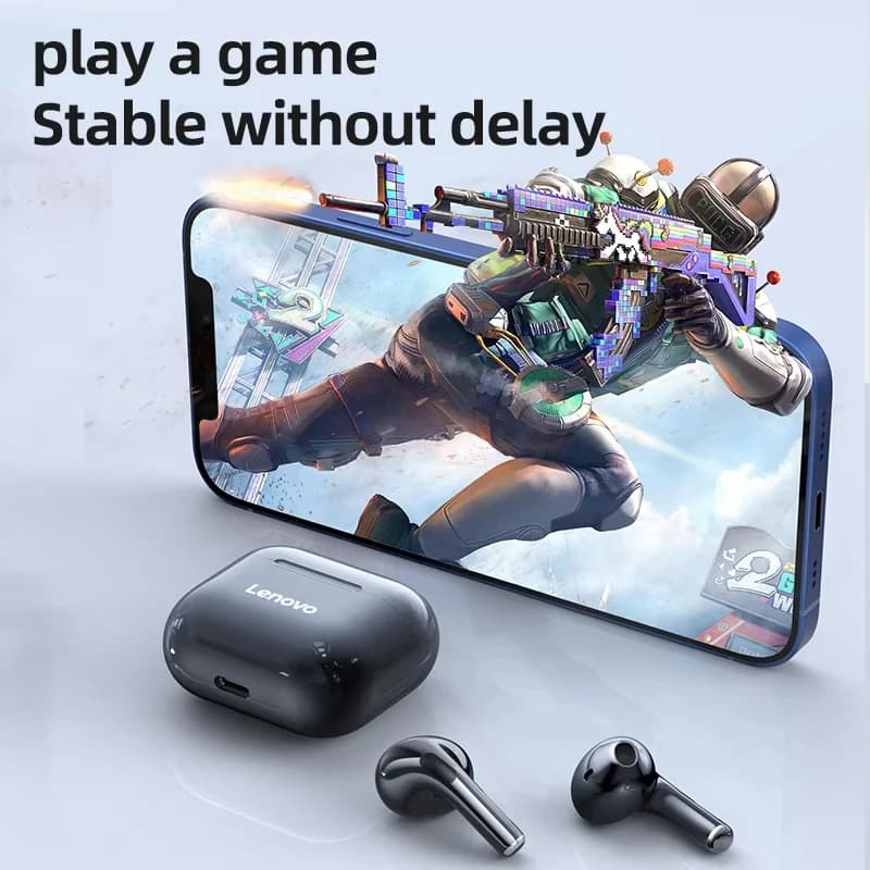 New LP40 NEW Upgraded Bluetooth V5.0 Earphones Punchy Bass With Big Audio Headphones Bult-in Mics For Clear Calls Work Earbuds - 3