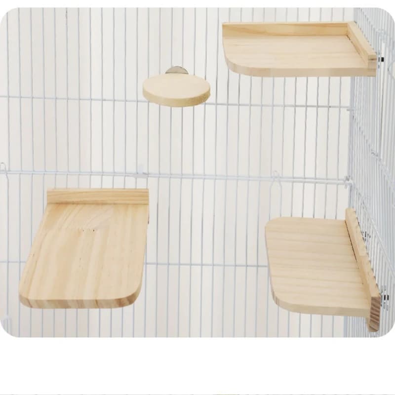 1PC Hamsters Wooden Platform Set Chinchilla Cage Platform Small Animals Cage Accessories for Squirrel Gerbil Suger Glider - 5