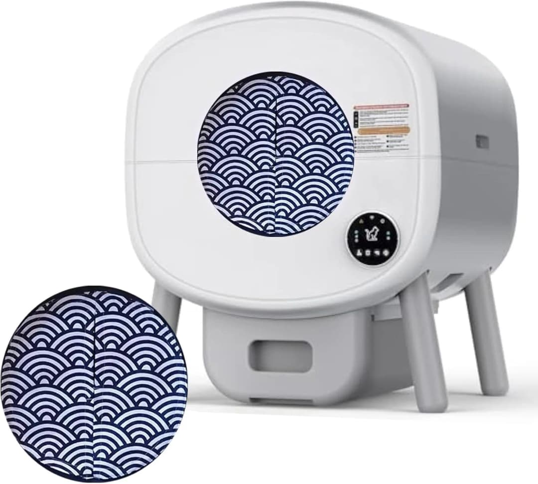 NewUpgraded Thick Cotton Magnetic Closure Door Curtain For TONEPIE Ti Pro Self Automatic Litter Box Accessories Odor Dust-Proof - 3