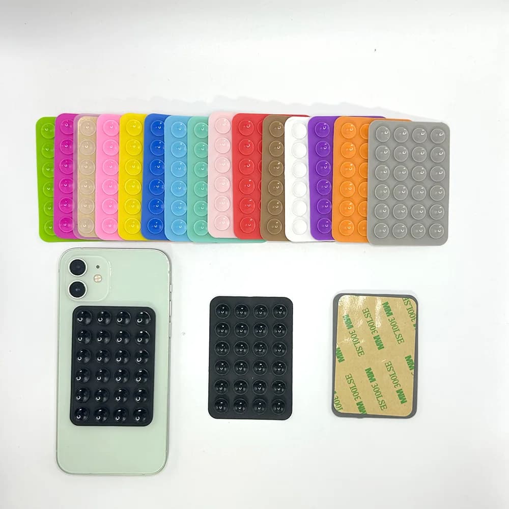 Silicone World Square Silicone Mobile Phone Fixing Suction Cup Car Mounted Bracket Phone Case Universal Anti Slip Suction Cup - 3