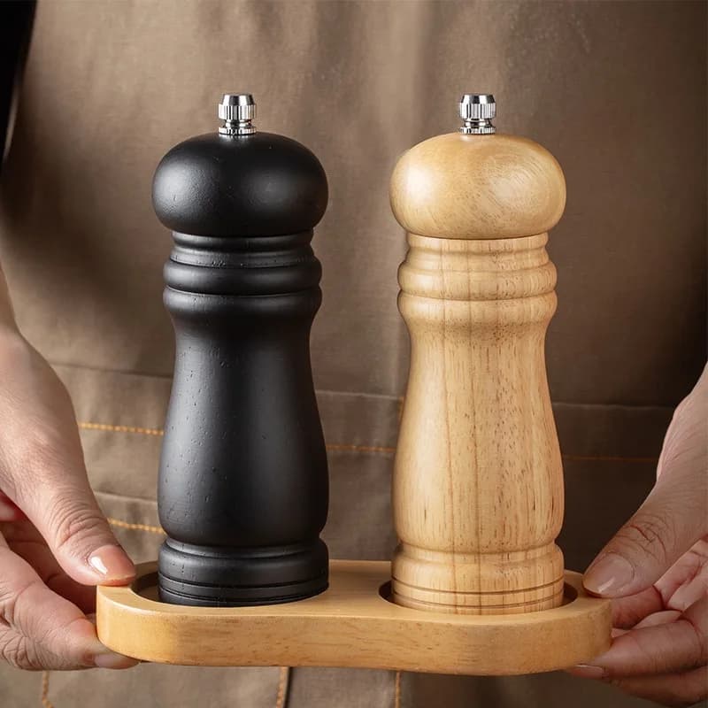 Creative Grinder Black Pepper Mill Dutch Wood Tools Kitchen Cooking BBQ Tools  Grinding Seasoning Bottle  Salt Mills Tools - 3