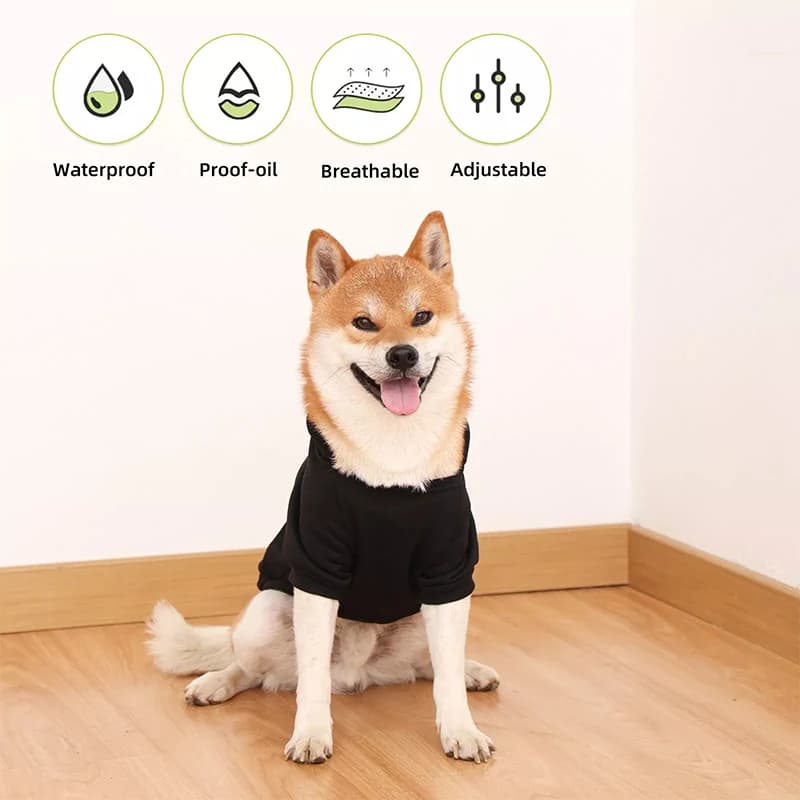 Winter Dog Clothes Sport Hoodies Sweatshirts Warm Coat Clothing Autumn for Small Medium Large Dogs Big  Pets Puppy hooded sweats - 3