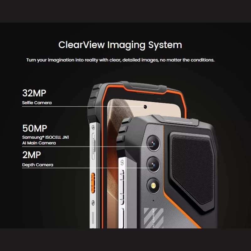 هاتف بلاكفيو أوسكال بايلوت 1 المتين بشاشة 6.67 بوصة عالية الدقة+ بمعدل تحديث 90 هرتز ومكبر صوت 5 واط وذاكرة 6 جيجابايت و256 جيجابايت ومعالج هيليو جي81 وبطارية 15000 مللي أمبير في الساعة وتقنية NFC - 6