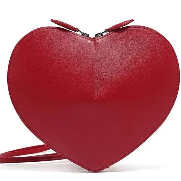 حقيبة صندوقية على شكل قلب، كروسبودي جلدية، تصميم صغير الحجم، مناسبة للاستخدام اليومي - 5
