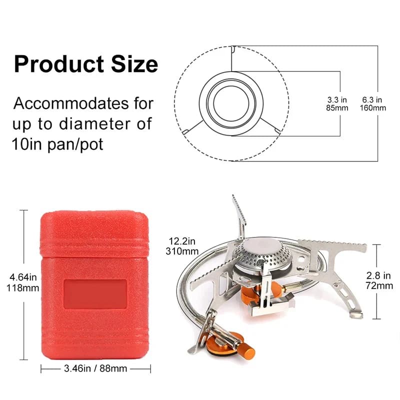 Camping Gas Stove Portable Folding Outdoor Backpacking Stove Tourist Equipment For Cooking Hiking Picnic 3500W - 4