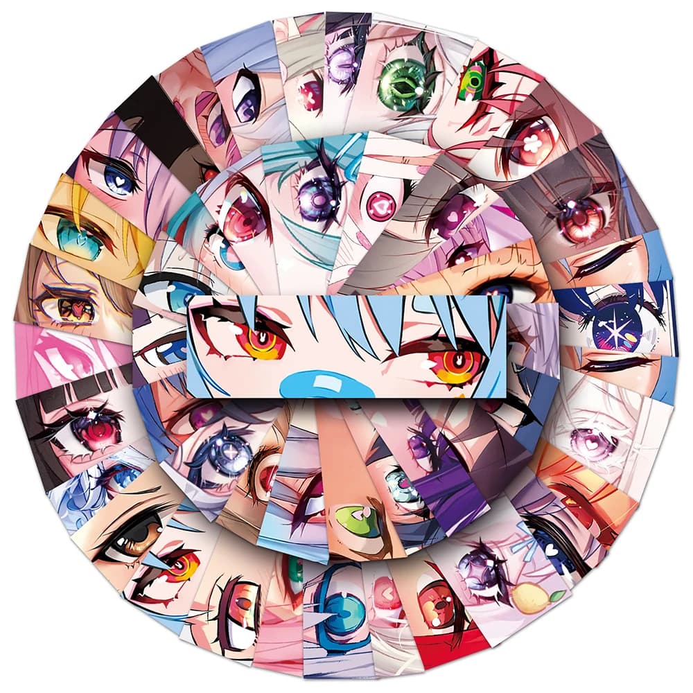 10/30/50PCS ACGN Stickers Funny Cartoon Sticker Anime Character Eye Decals DIY Luggage Laptop Car Bike Skateboard Kids Toy - 5