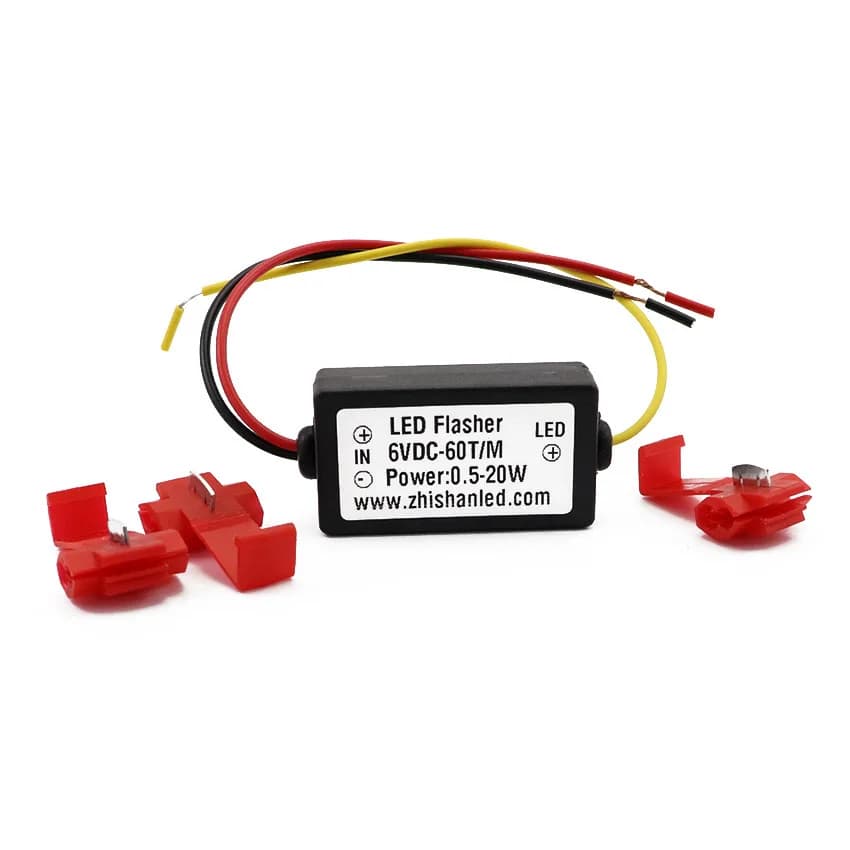 2 قطعة وميض إشارة دوران 6V 12V لسيارة LED ودراجة نارية مرحل وميض عام مع ثلاث نقاط تلامس