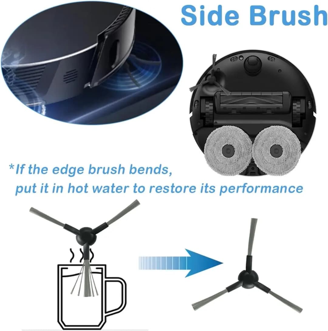 Dreame L10s Pro Ultra Heat, X30 Ultra, X30 Pro Accessories Vacuum Cleaner Replacement  Main Side Brush Filter Mop Dust Bag - 4