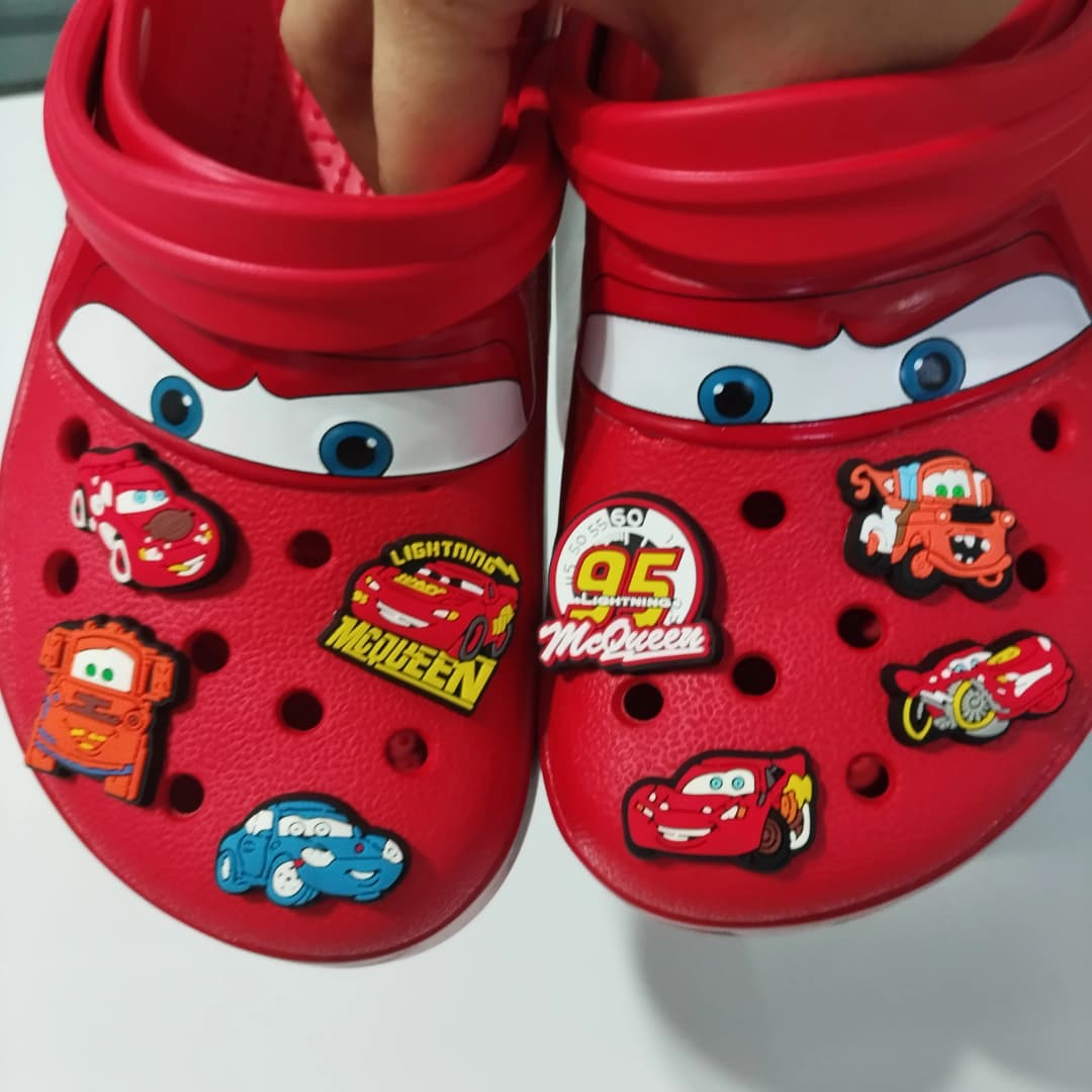 New Disney McQueen Pix Cartoon Solid Color Waterproof Anti Slip Hole Outdoor Sandals Casual Sandals Adult Anime Accessories - 3