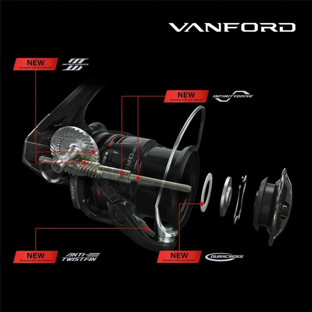 2024 SHIMANO VANFORD Spinning Fishing Reel 1000/2500/C3000HG/4000XG/5000XG 7+1BB AR-C Spool SeaWater Fishing Reel 3-11KG Power - 2