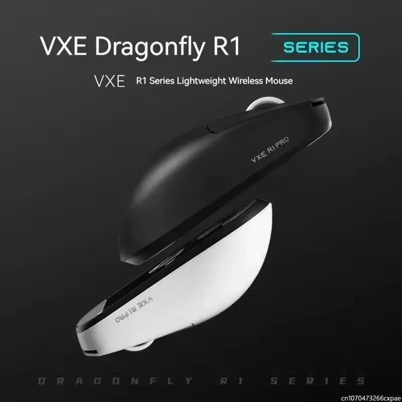 ماوس لاسلكي VXE Dragonfly R1، مستشعر PAW3395، Nordic 52840، 2KHz FPS، ماوس ألعاب بسرعة ذكية وتأخير منخفض للمكتب