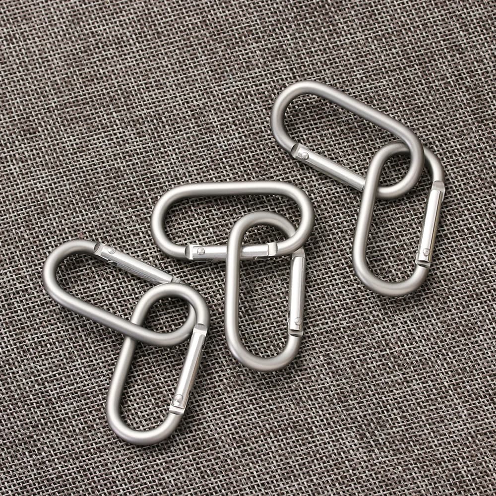 2/5/10pcs Multifunctional  Alloy Aluminum Spring Hook Carabiner Camping Equipment Survival Gear Outdoor Mountaineering Travel Ki - 2