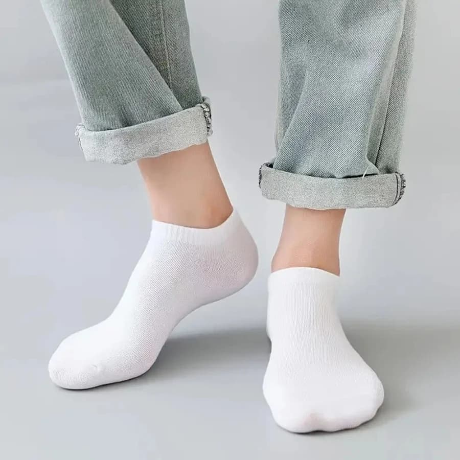 10/12/20/40 Pairs Men Boat Socks Business Sport Sweat Absorption Mature Summer Autumn Solid Color Soft Non Pilling Ankle Socks - 3