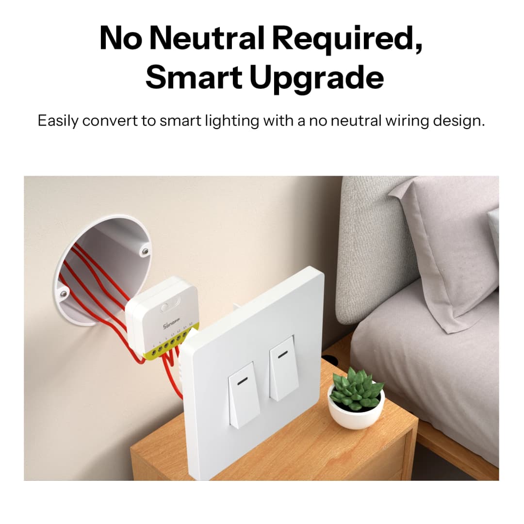 سونوف MINI-ZB2GS-L بروتوكول زيجبي لا يتطلب محايد MINI DUO-L مفتاح ذكي مزدوج يعمل بتقنية زيجبي تحكم مزدوج القناة مع محاور ZB - 2