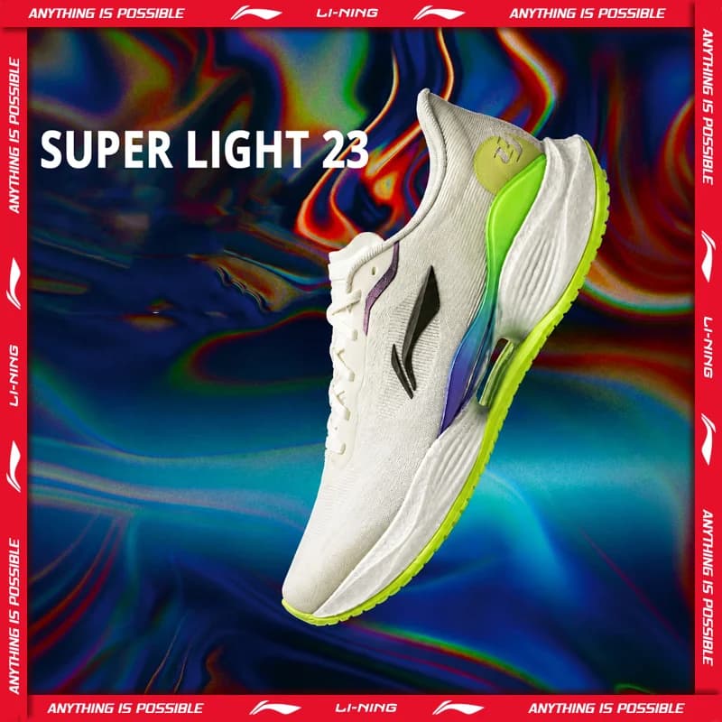 أحذية ركض نسائية Li-Ning SUPER LIGHT 23 خفيفة BOOM FIBER قابلة للتنفس متينة مستقرة أحذية جري يومية ARBW018