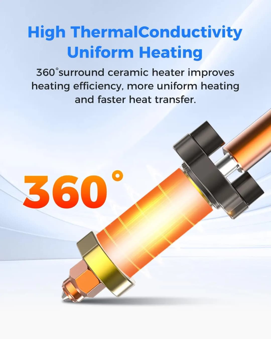 Creality K2 Plus Ceramic Hotend Kit,K2 Plus Quick-swap Nozzle All-Metal Quick-Change Nozzle & 300°C Heating Block Upgrade Parts - 5