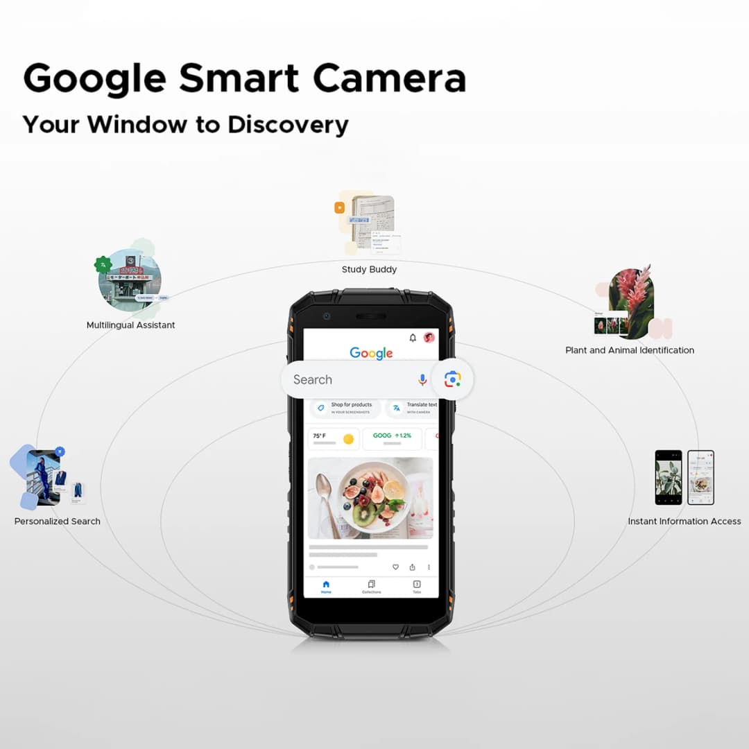 العرض العالمي الأول لهاتف DOOGEE Fire 3 المتين للغاية شاشة 5.5 بوصة HD 6 جيجابايت 256 جيجابايت هاتف محمول 8350mAh أندرويد 15 NFC - 5