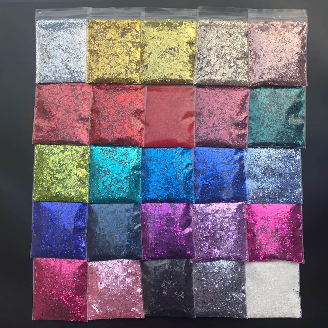 10 جرام/الحقيبة لامع مسمار الفن بريق الترتر البوليستر لامع مزيج مكتنزة بريق للأظافر الحرف الراتنج