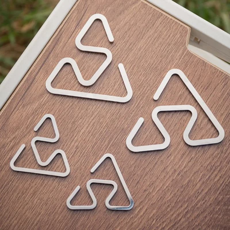 خطاف تخييم دائري من الفولاذ المقاوم للصدأ، أدوات خفيفة ومتعددة الوظائف للمشي لمسافات طويلة والسفر