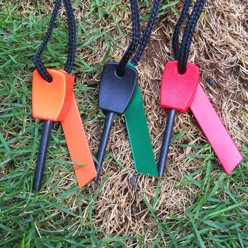 أداة إشعال نار صغيرة مقاومة للماء، شريط مغنيسيوم، معدات تخييم وبقاء في الهواء الطلق، نسخة اقتصادية