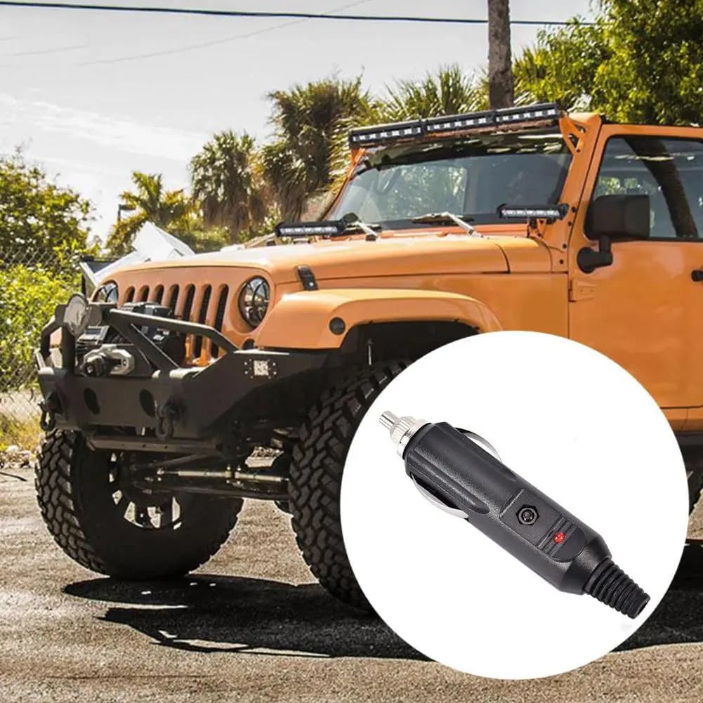 1PC 12V 24V Auto 20A Male Car Cigarette Lighter LED Socket Plug Connector Adapter For Car/Van Vehicle Motor Car Accessories - 5