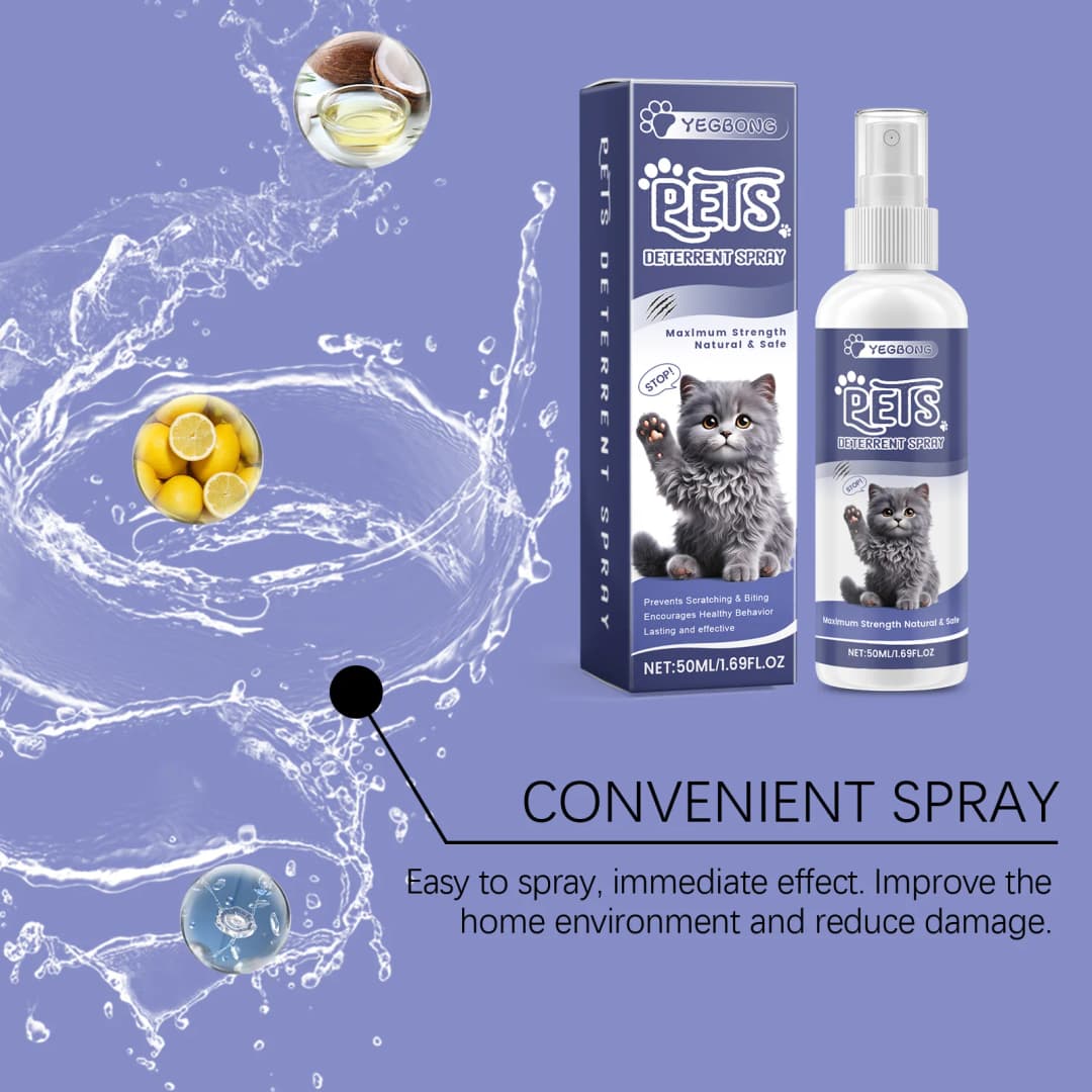 Cat Anti-Scratching Spray -Bitter Formula Deters Licking, Repels Pets from Scratching & Biting, Protects Furniture, Anti-Chewing - 2