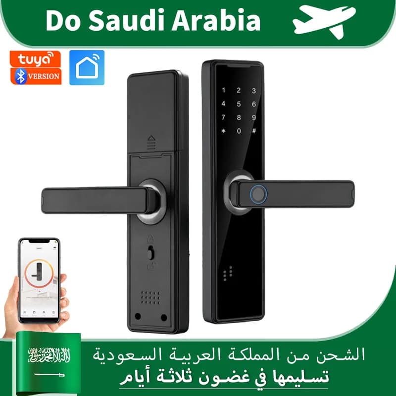 بلوتوث تويا التطبيق قفل ذكي البيومترية بصمة قفل الباب فتح قفل بدون مفتاح قفل الباب الإلكتروني