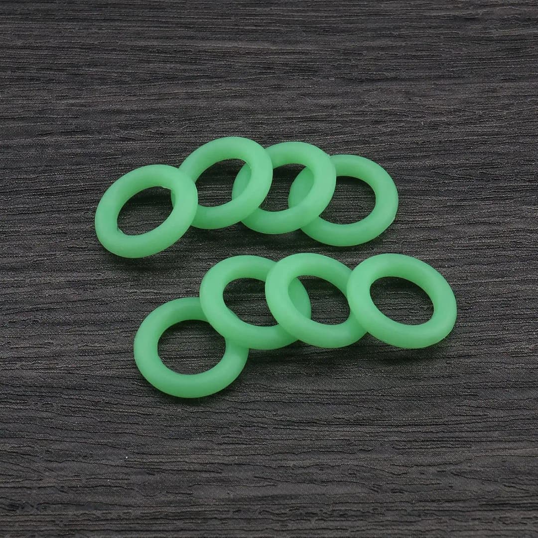 Outdoor Tent peg Glow in The Dark Silicone Green Fishing  Camping Peg Rings Tent Pegs Accessories for Night Warning - 2