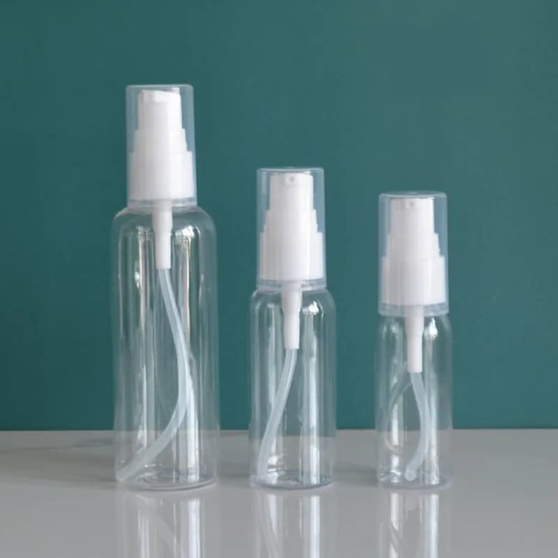 10/15/20/30/50/60/100ml  1/2oz  small Plastic Travel clear Refillable Bottles with  fine mist Sprayer pump mini perfume atomizer - 2