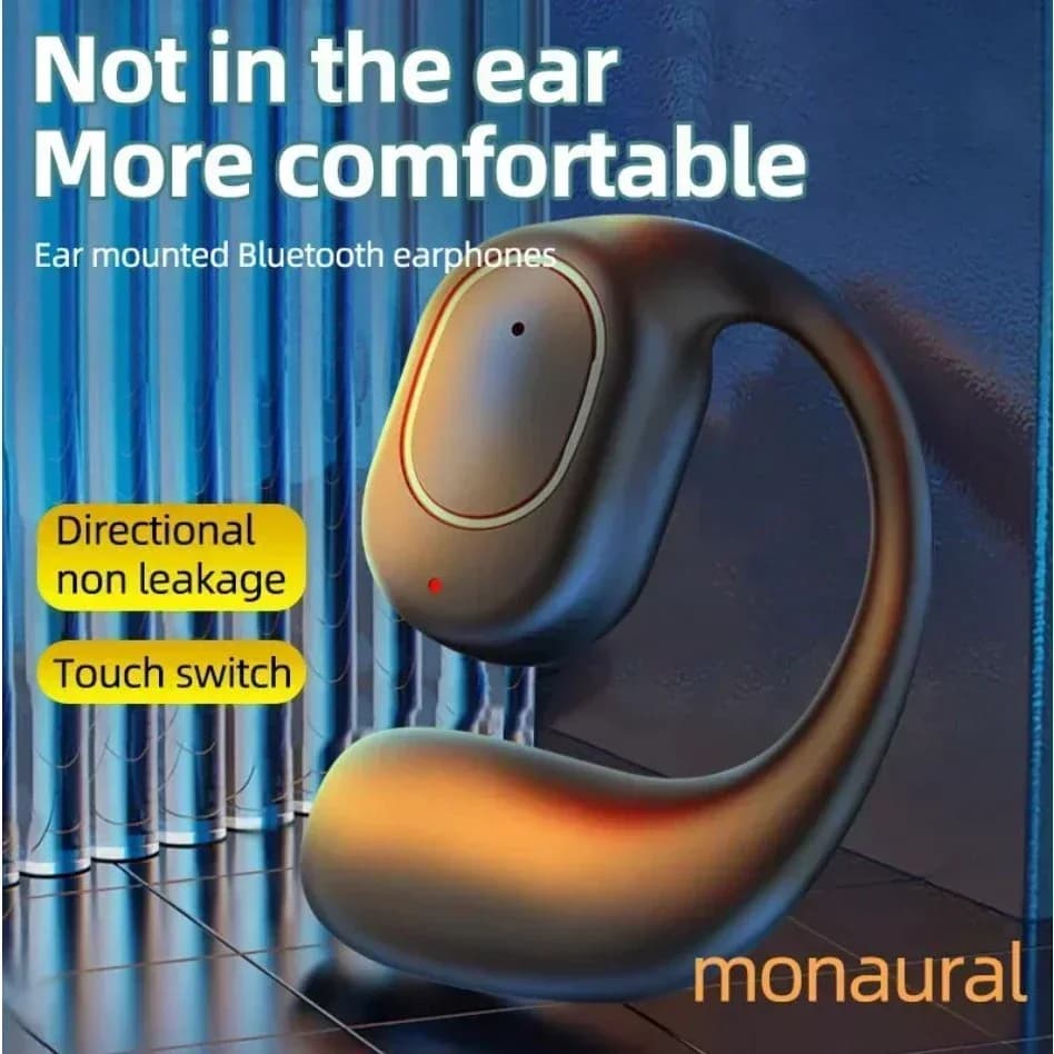 KY2 سماعات لاسلكية واحدة توصيل الهواء OWS سماعة HiFi الأذن هوك الموسيقى الرياضة إلغاء الضوضاء سماعة لجميع الهواتف الذكية - 3