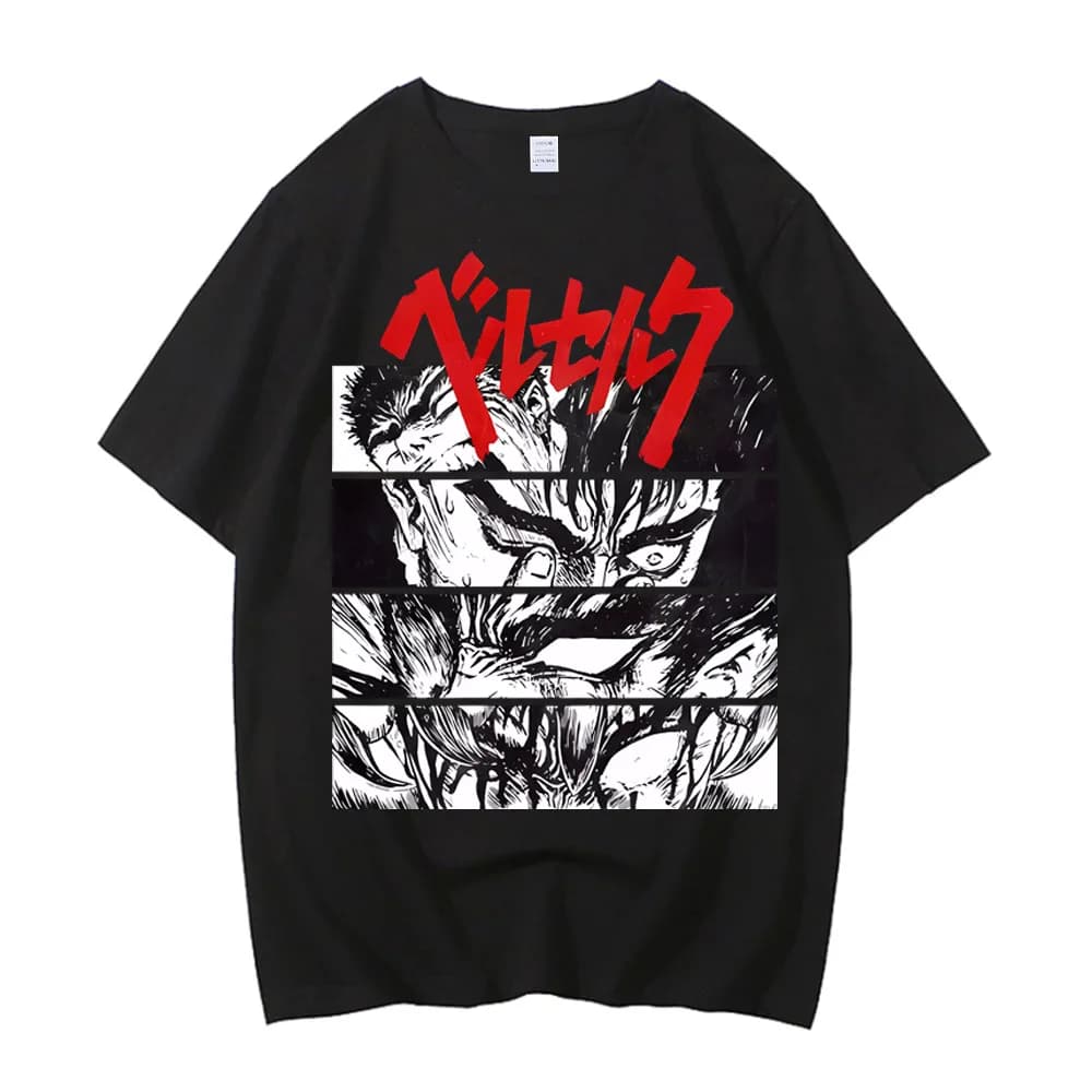 Anime Berserk Tshirt Summer Men Women High Quality Cotton Short Sleeve T Shirt Print T-shirt Tops 2024 Tee Trend Fans Clothes - 2