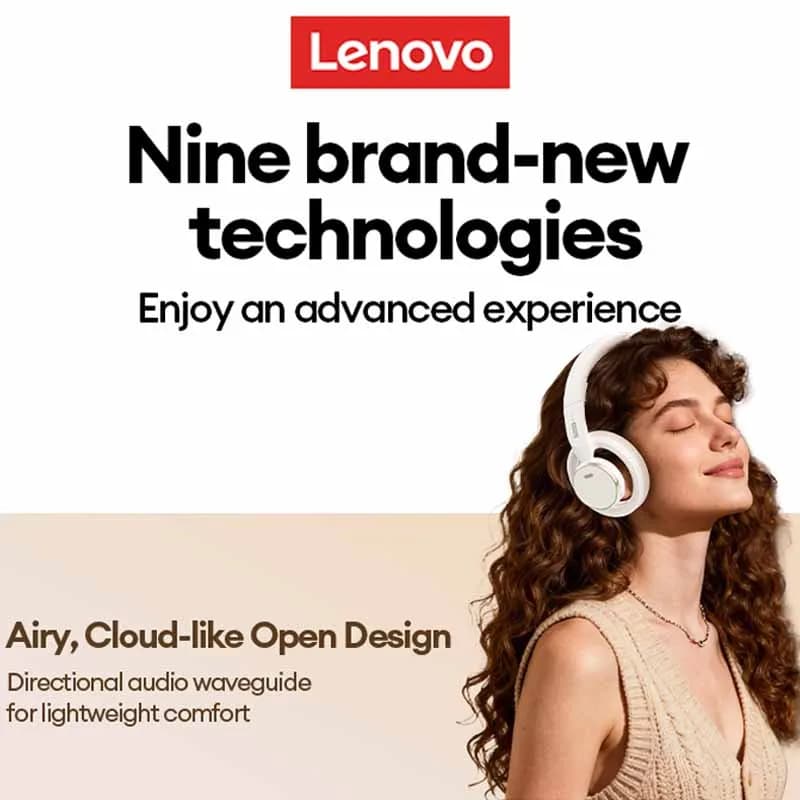 Lenovo LS116 Gaming Headset Wireless Bluetooth 6.0 Earphones Surround Noise Foldable Sport Over Ear Headphone With HD Mic Gifts - 2