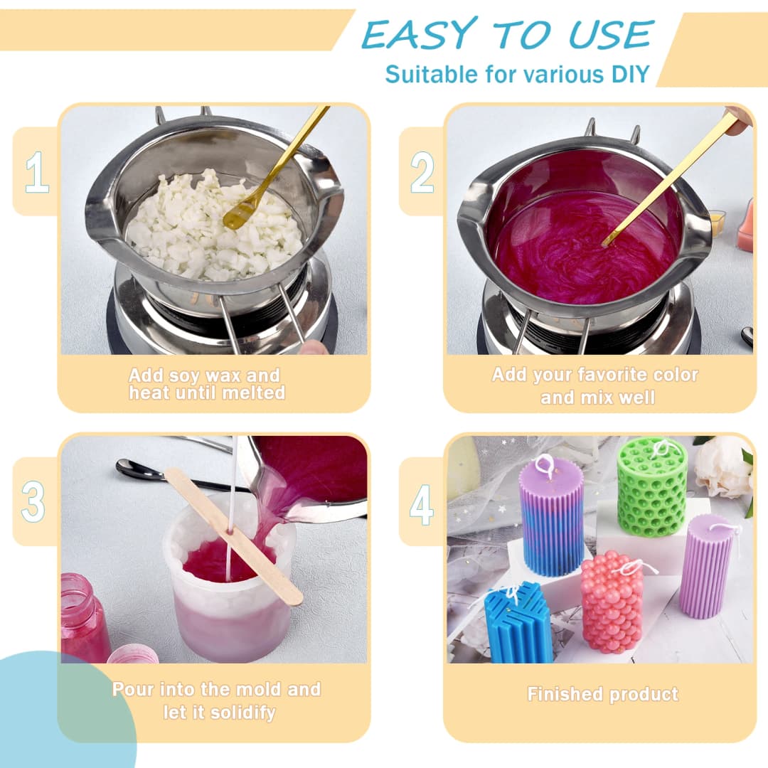 50/100/250/500/1000 جرام شمع صويا طبيعي مقشر لصنع الشموع يدويًا - خالي من الإضافات - مواد خام لصنع الشموع المعطرة - 4