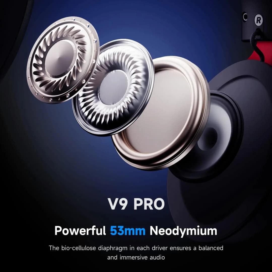 MCHOSE V9 Pro Gaming Wireless Headset7.1 Surround Sound Headphones Noise Canceling Mic Low Latency Lightweight for PS5 PC SWITCH - 4