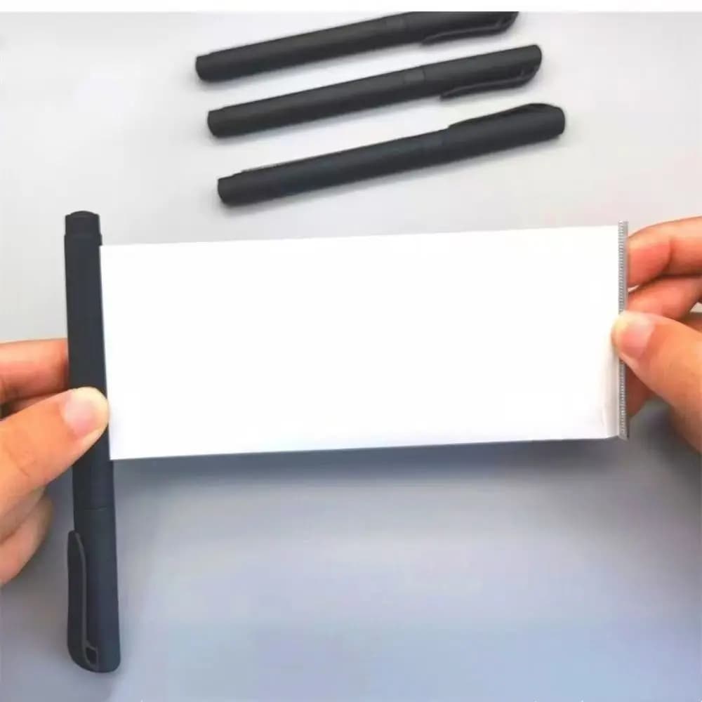 امتحانات وملاحظات قلم غير مرئي قابل للسحب قلم محايد تعليمي قلم سحب الورق قلم معلومات سرية أسود - 4