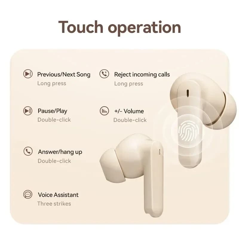 S510 Bluetooth  Wireless Touch Control Headphones HiFI Stereo Waterproof Earphone TWS Sports LED Display Headset with Microphone - 5