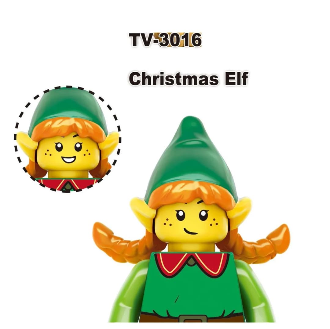New Christmas Gift Santa Claus Building Blocks Elf Dwarfs Mini Action Figure Toys - 3