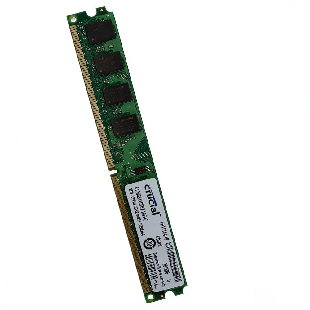 Crucial Memoria Desktop RAM DDR2 2GB 4GB (2x2GB) 667MHz 800MHz Memory DIMM PC2-5300 PC2-6400 1.8V Non-ECC Unbuffered For PC RAMs - 3