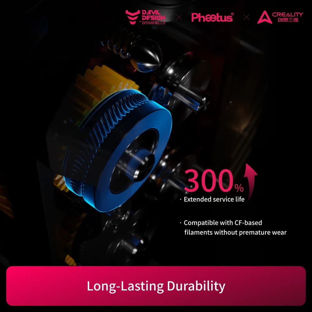 مكبس Phaetus Creality بتصميم شيطاني DXC2 عالي الدقة مغناطيسي تحرير سريع محدث لـ K2 K2PRO K2PLUS - 3