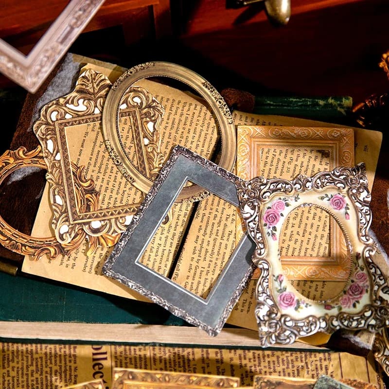 جورنام، 30 ملصق ورقي بإطار انقطاع عتيق، لصنع المجلات والسكرابوكينغ، لوازم قرطاسية إبداعية - 4