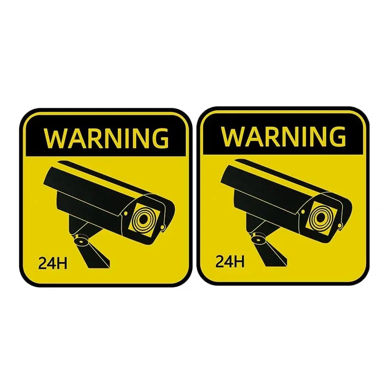 CCTV Waterproof Sunscreen Warning Signs Car Sticker Video Surveillance Alarm Stickers Car Styling Accessories 5cm*5cm - 2