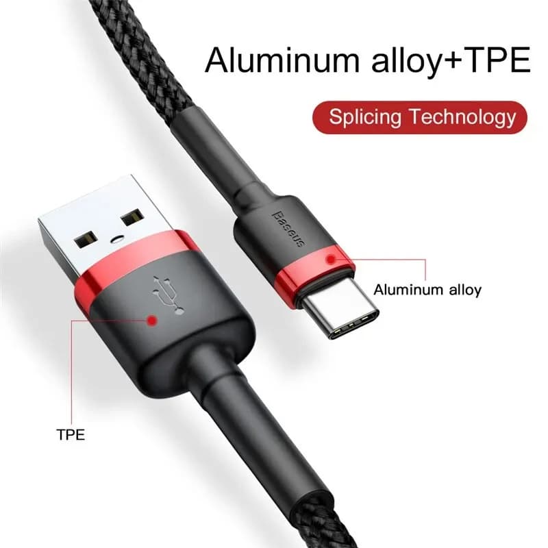 كابل Baseus USB C لهاتف ون بلس 12 شحن سريع 3.0 كابل USB C شحن سريع نوع C لهواتف هواوي وشاومي 13 سلك شاحن USB-C - 6