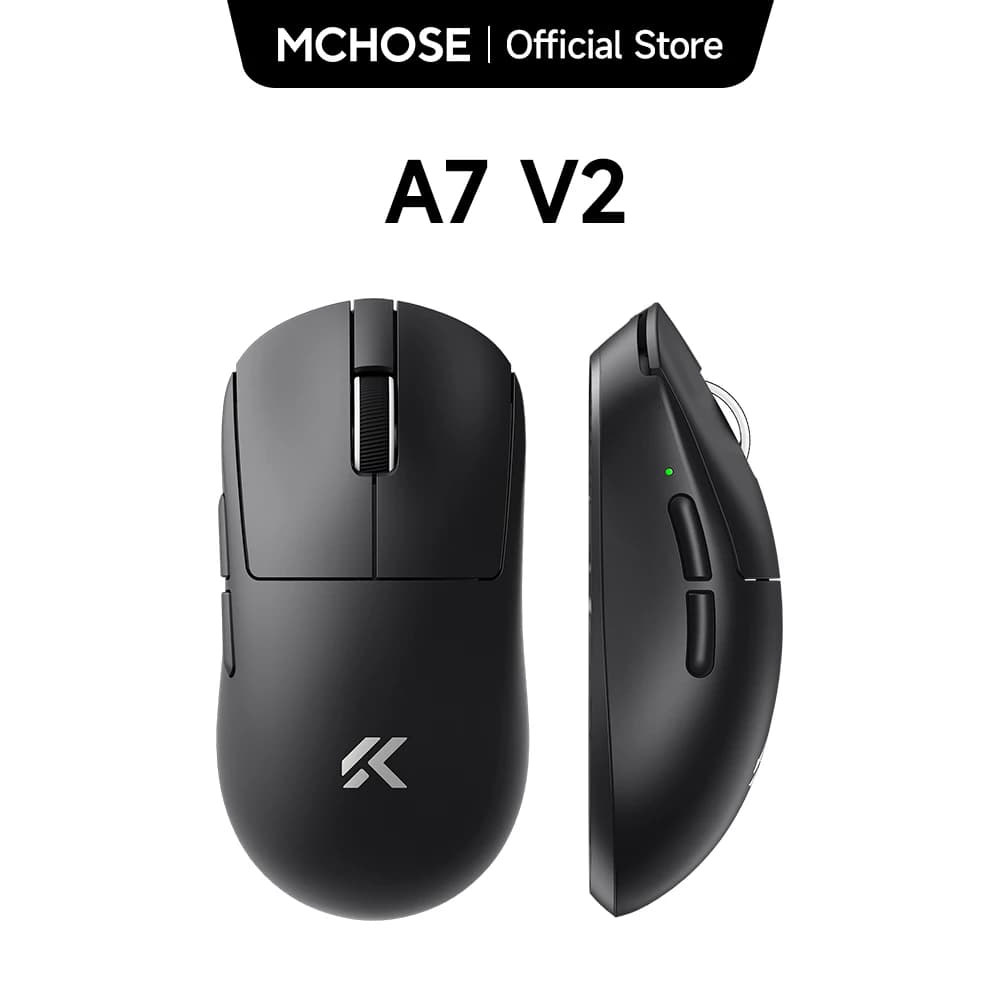 ماوس ألعاب لاسلكي خفيف الوزن MCHOSE A7 V2 معدل استطلاع مزدوج 8000 هرتز PAW3950 TI ماوس ألعاب إلكترونية ومكتب