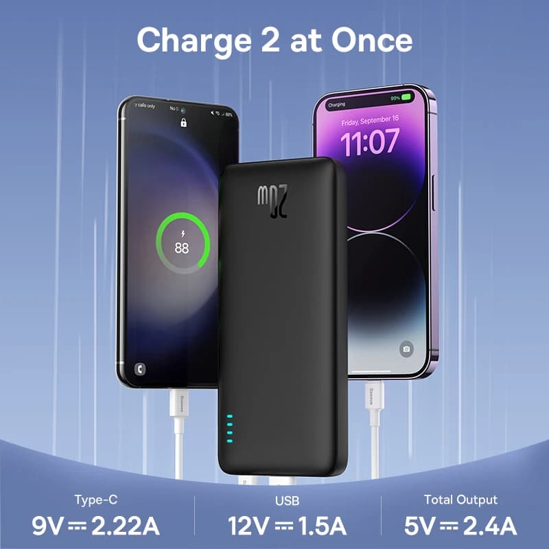 Baseus Airpow 20W Power Bank 10000mAh 20000mAh Fast Charge Powerbank for iPhone 16/15/14/13/12 Xiaomi batterie externe - 4