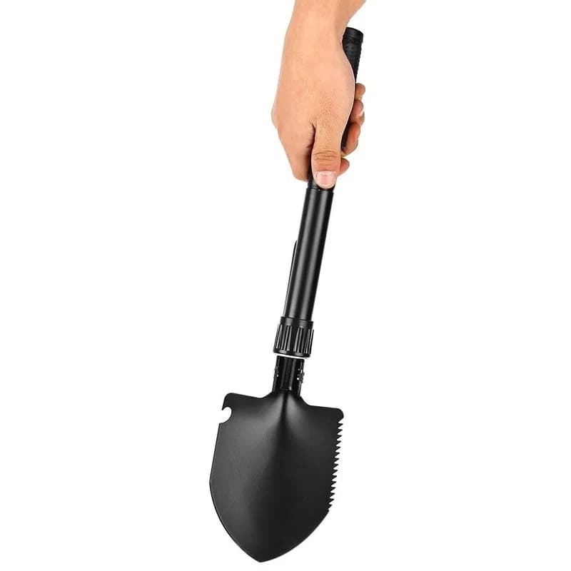 Foldable Shovel with Compass Multi Purpose for Camping Hiking Backpacking Gardening Hiking Accessories - 2