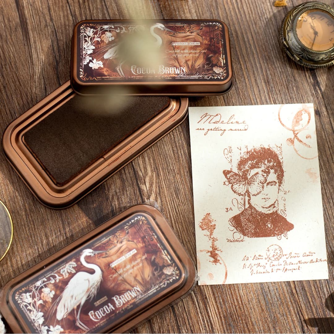 الحبر القوطي الرجعية DIY بها بنفسك الحرف سكرابوكينغ منصات الحبر المطاط خشبية Stamps ورقة Inkpads ورقة ديكور القرطاسية اللوازم المدرسية - 3