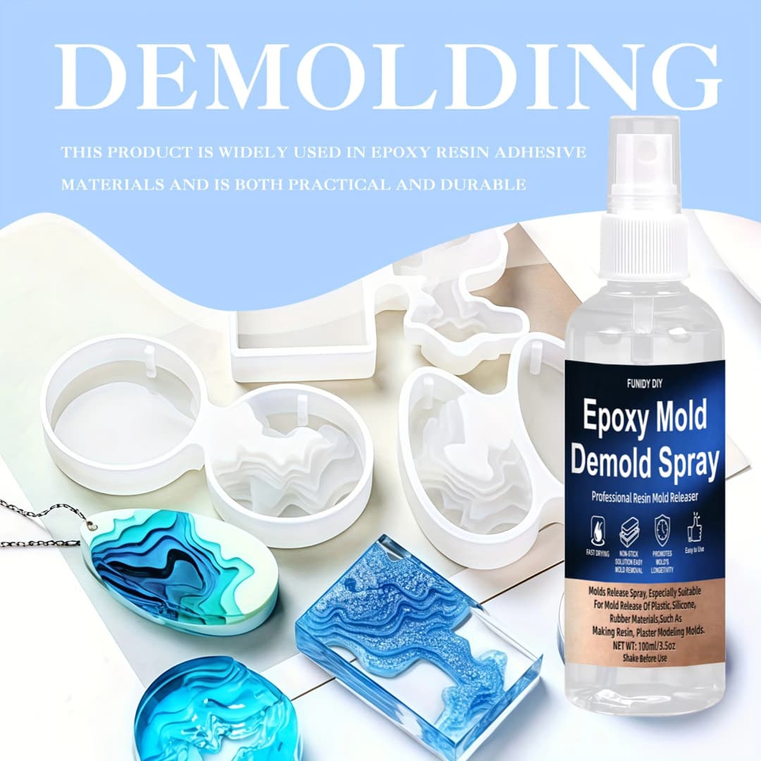 epoxy mold demold spray - Resin & Epoxy Release Agent for Smooth Mold Removal with Ease, Universal Use on Almost All Molds - 3