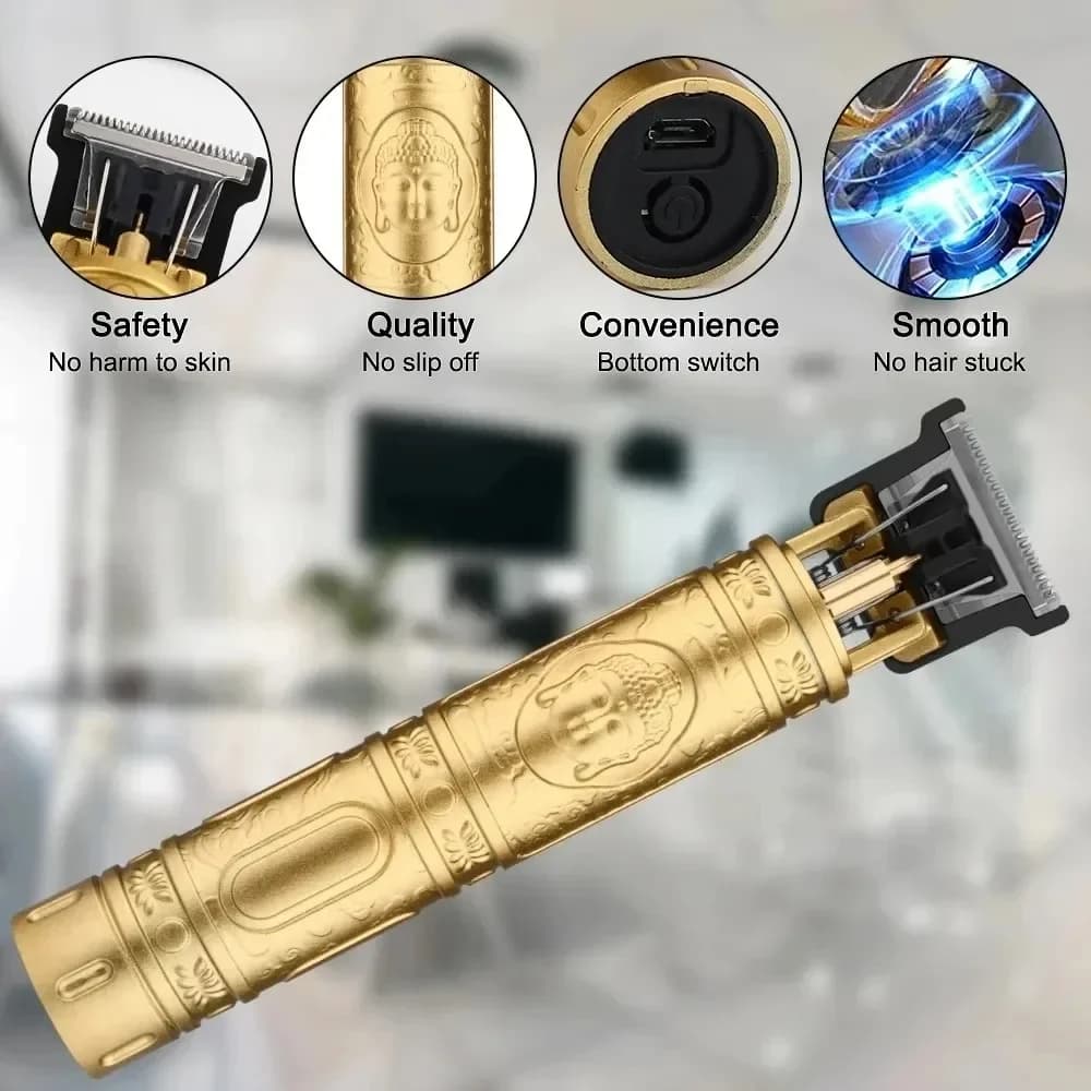 جديد! ماكينة تشذيب الشعر الكهربائية T9/إكسسوارات | ماكينة حلاقة احترافية USB | ماكينة قص الشعر 0 مم محمولة للرجال لقص الشعر في المنزل - 5
