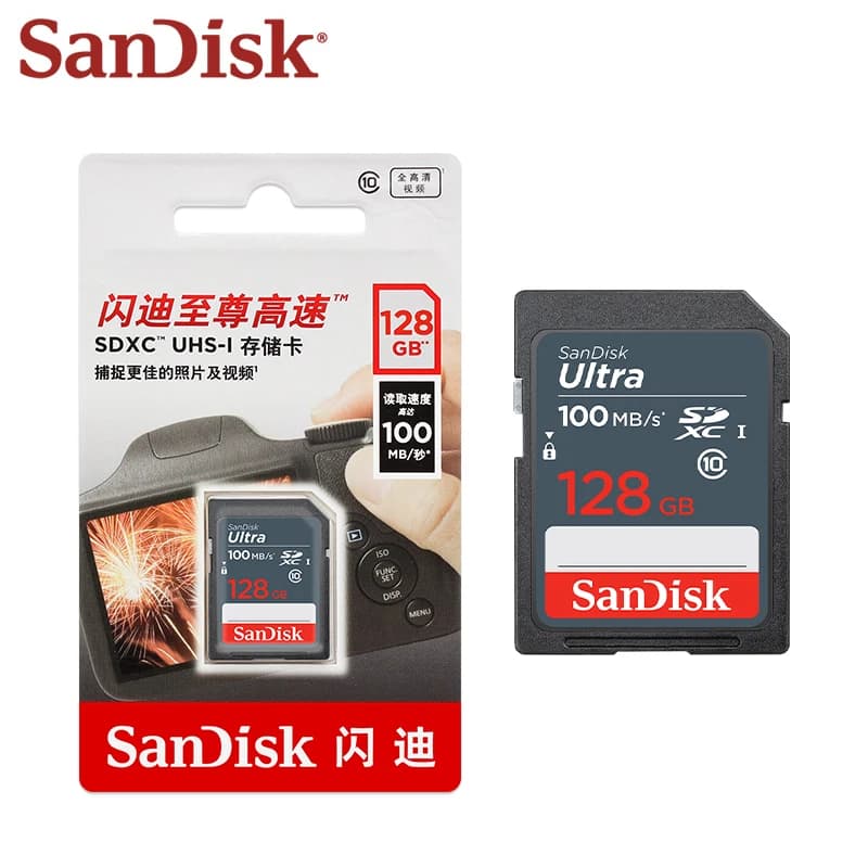 SanDisk Ultra 100Mb/s SD Card 256GB 128GB 64GB 32GB 16GB SDHC SDXC Memory Card for Camera 100% Original - 5